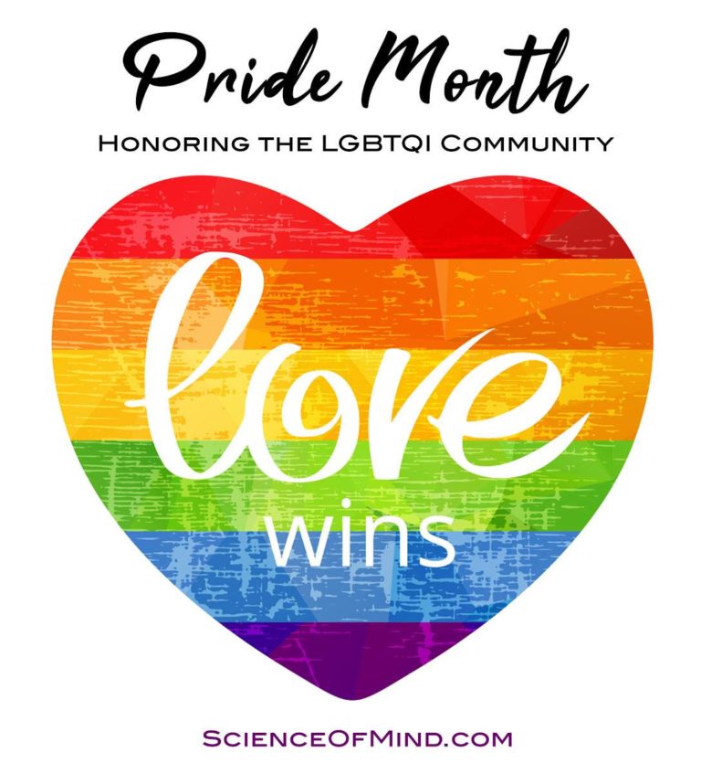 Pride Month Rainbow Heart with Love – Center For Spiritual Living Chico