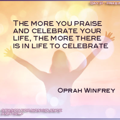 Oprah Winfrey quote celebrate life quote for SNV 2021