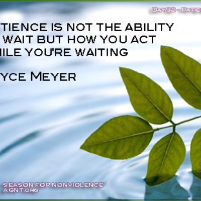 Joyce Meyer quote for the 2021 Gandhi-King Season of Nonviolence daily practice