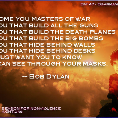 Bob Dylan Quote with image of clouds and musician